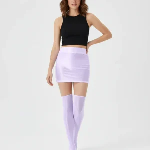 Jupe Crayon Brillante Lavande Chic