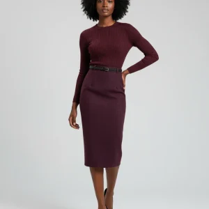 Jupe Crayon Avec Ceinture