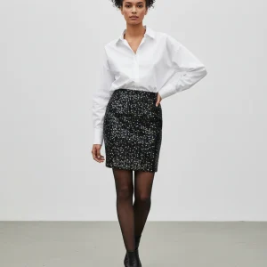 Jupe Crayon Noire Scintillante Chic