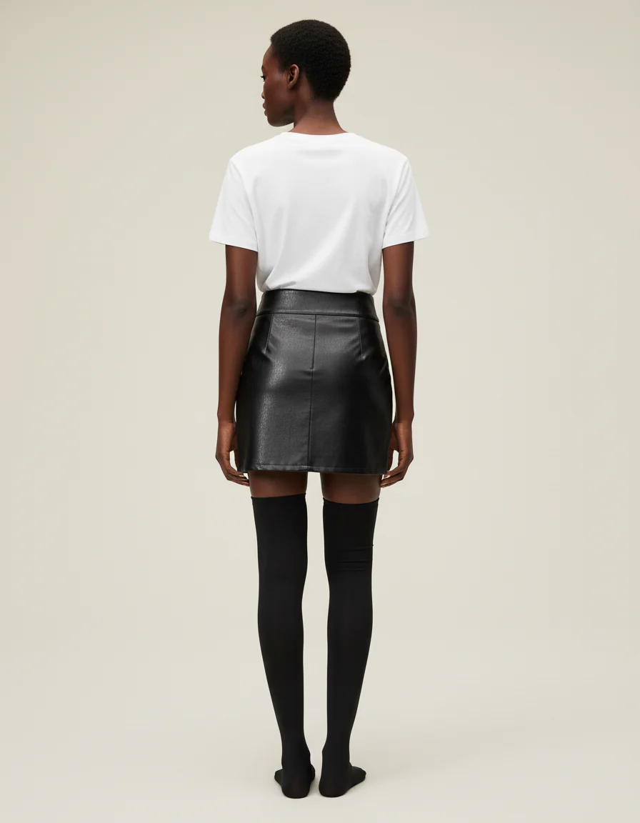Jupe Crayon Brillante Noire Chic