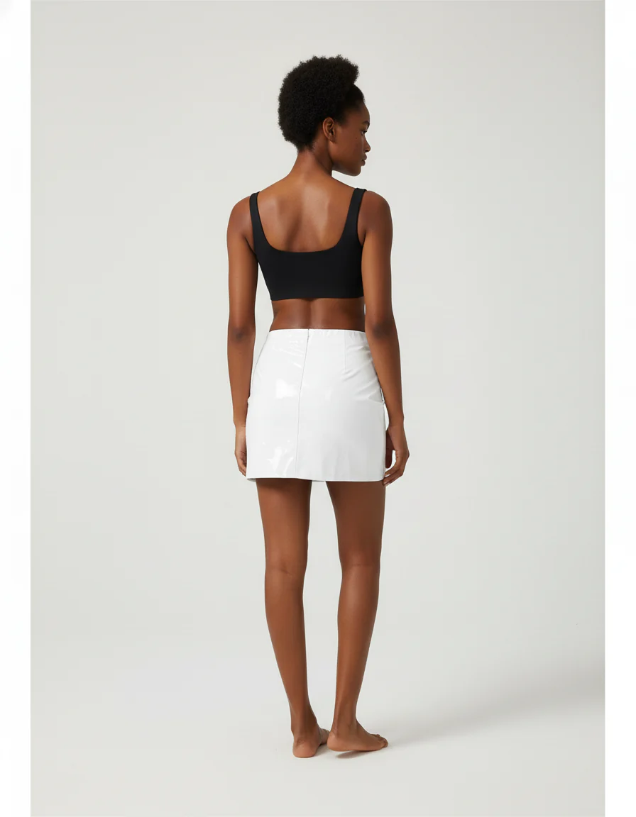 Jupe Crayon Blanche Brillante Chic