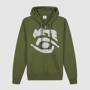 Sweat à capuche zippé Eye - Vert