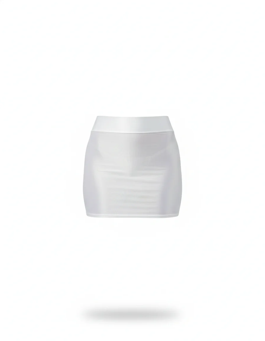 Jupe Crayon Blanche Brillante Chic