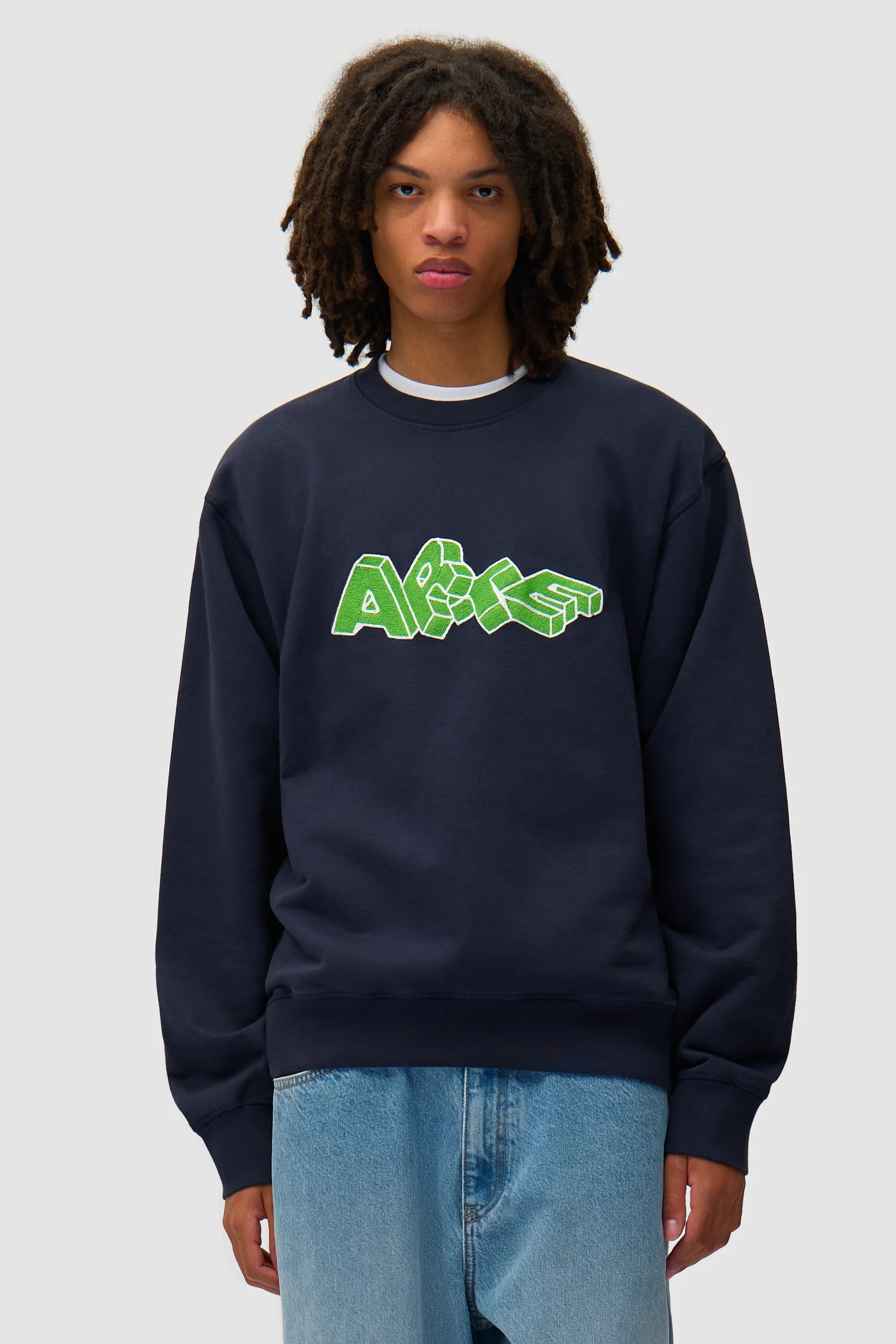 Arte Blocks Crewneck – Marine