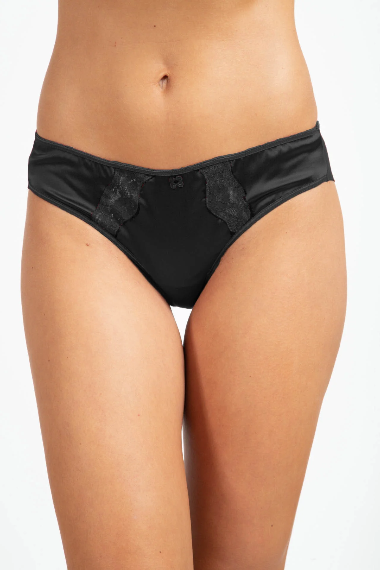 Culotte en soie, Noir