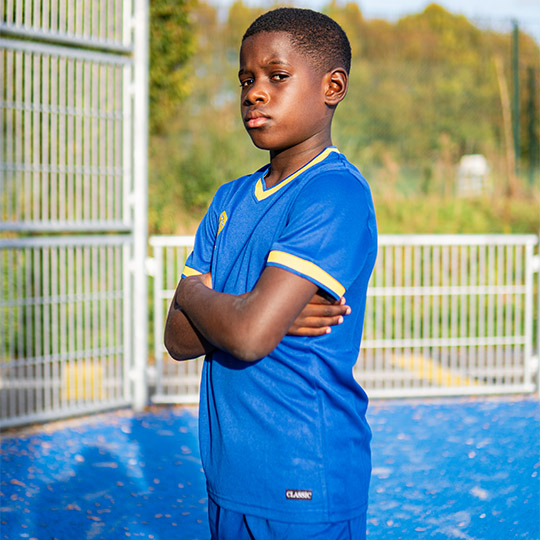 Maillot Classic Bleu/Jaune Enfant