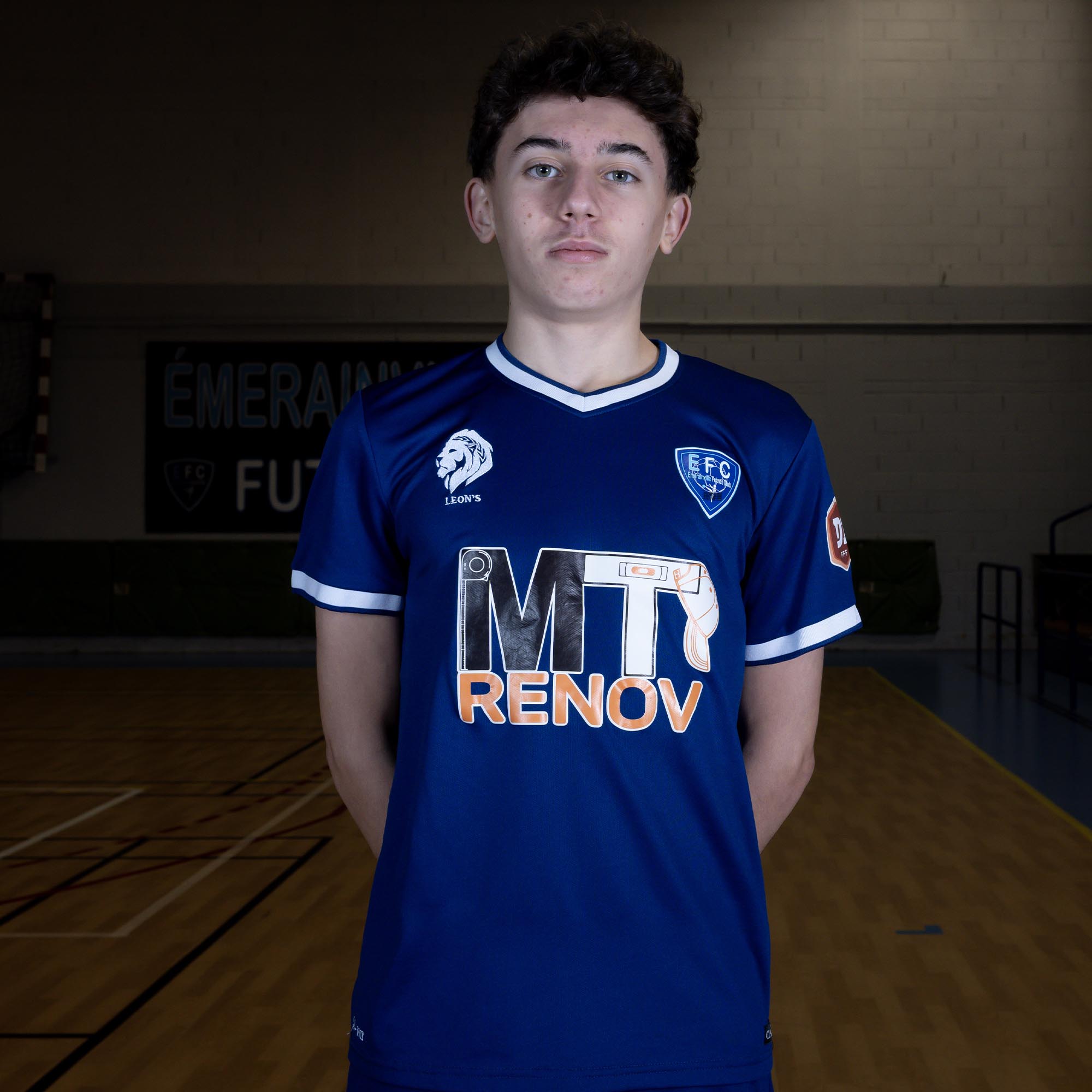 Maillot Classic Bleu Nuit/Blanc Emerainville Futnet Club Enfant