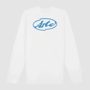 T-shirt à manches longues avec logo cercle dans le dos - Blanc