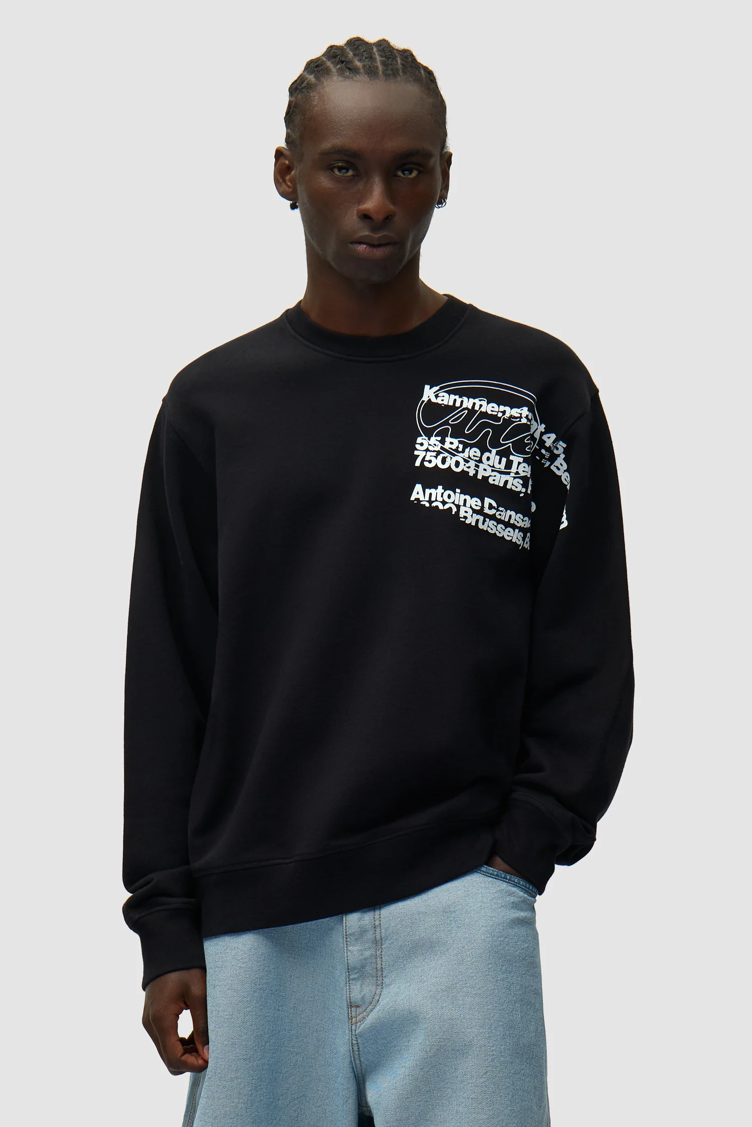T-shirt à col rond – Noir