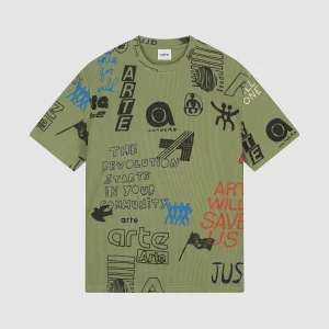 T-shirt Waffle - Vert